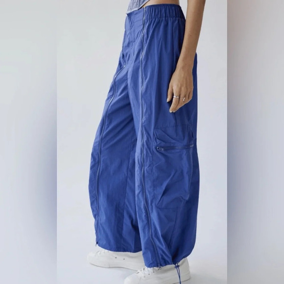 Urban Outfitters Nylon Balloon Pant Blue size 12 - Picture 4 of 13